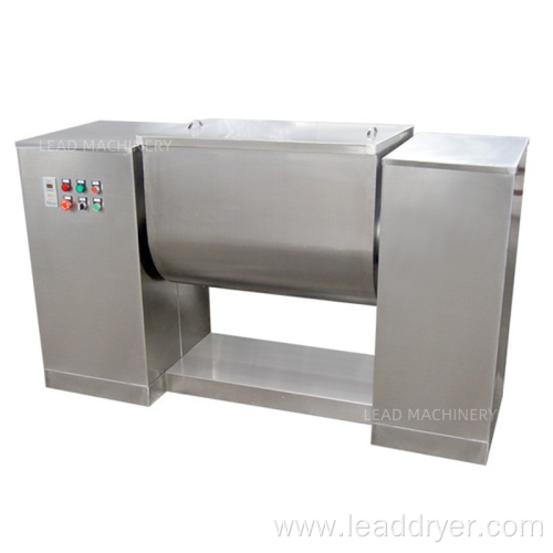 Industrial guttered wet mixing machine trough paddle mixer
